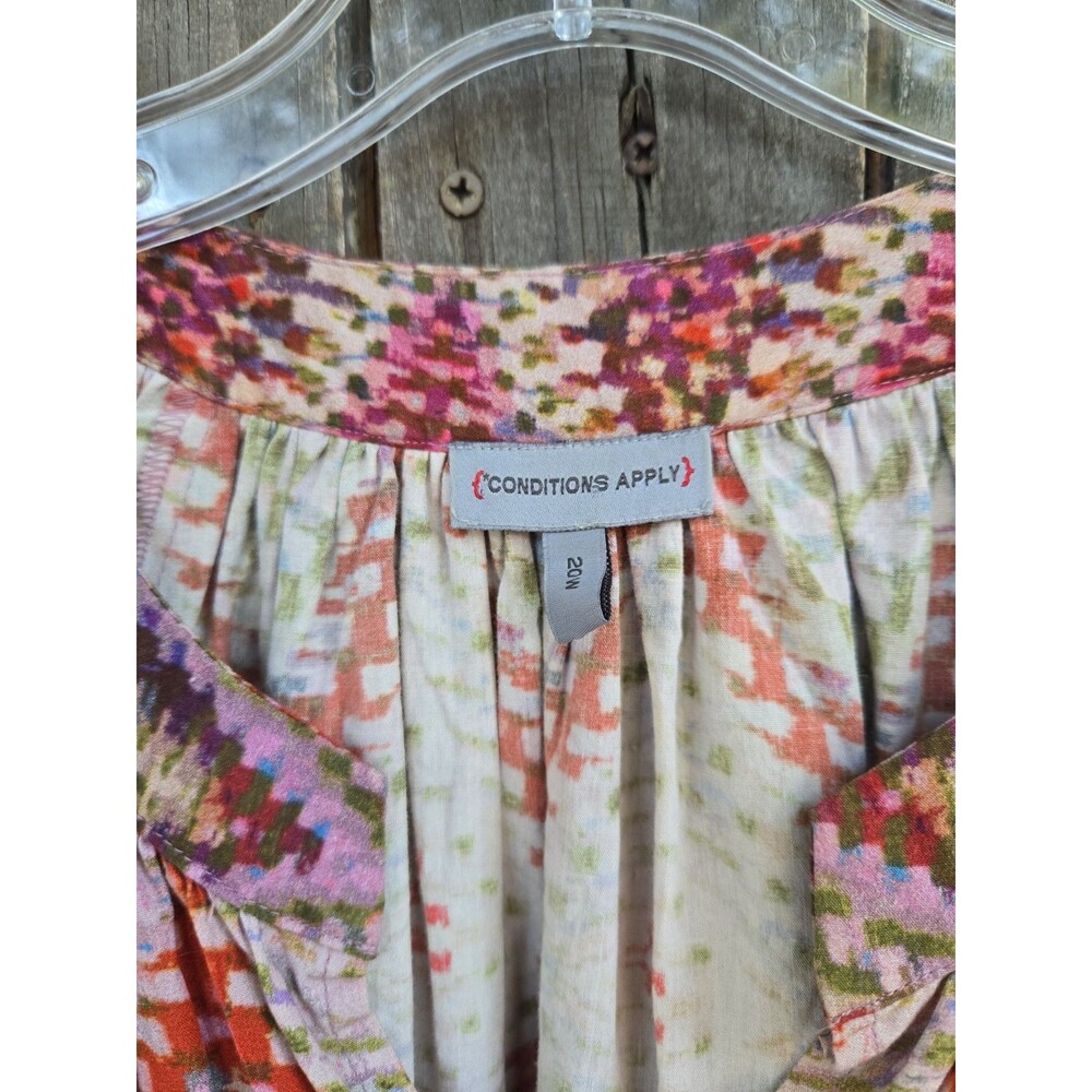 Anthropologie Conditions Apply Zig Zag Tiered Maxi Dress Womens size 20w - Picture 5 of 10